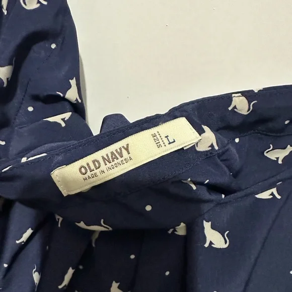 Navy - Cream Cat 🐈‍⬛ print - Picture 5 of 6